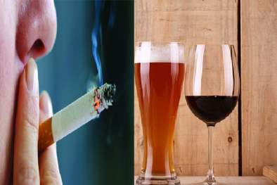 Cảnh báo nguy hiểm: Uống một chai rượu gây nguy hại bằng hút 10 điếu thuốc lá trong tuần