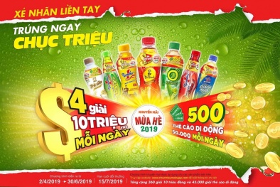 Uống Number 1 'săn' thưởng: 'Trúng nhiều đến phát mệt' !