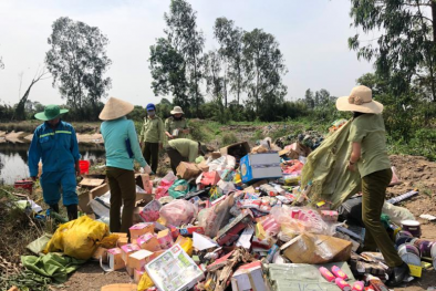 Tiêu hủy số lượng lớn hàng giả, hàng không rõ nguồn gốc