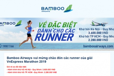 Cổ động viên đua săn vé máy bay đi Quy Nhơn cổ vũ VnExpress Marathon
