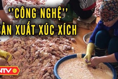 Hãi hùng quy trình sản xuất xúc xích siêu bẩn