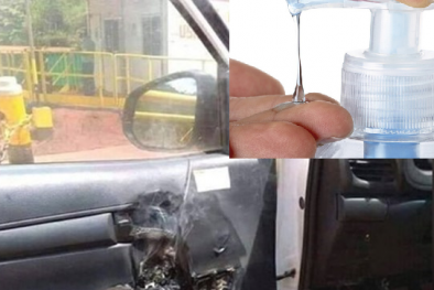 Cảnh báo: Để nước rửa tay khô trong ô tô dưới trời nắng nóng có thể nguy hiểm tính mạng
