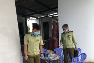 Long An: Tiêu hủy trên 1 tấn nguyên liệu dùng sản xuất mỹ phẩm vi phạm