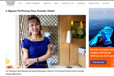 Bà chủ Vietjet Nguyễn Thị Phương Thảo lọt top 100 nhân vật thay đổi kinh tế Châu Á