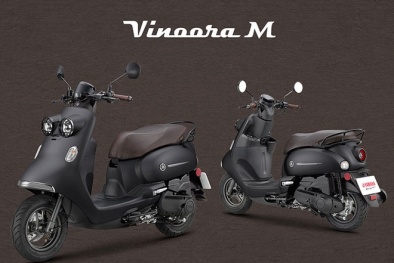 Xe ga Yamaha Vinoora 'thiết kế hoài cổ', đèn pha mô phỏng cặp mắt nhân vật phim hoạt hình