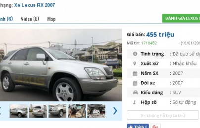 3 chiếc ô tô Lexus cũ số tự động này đang rao bán tầm giá 400 triệu tại Việt Nam