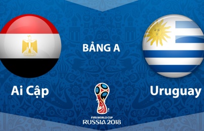 Nhận định bóng đá World Cup 2018 trận đấu Ai Cập vs Uruguay 19h00 tối nay