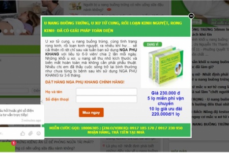 Người dùng mua Nga Phụ Khang cẩn trọng kẻo ‘ăn quả lừa’