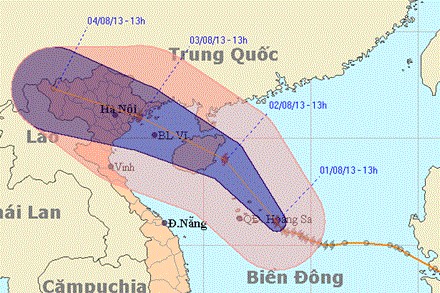 Trưa mai bão số 5 sẽ vào đất liền