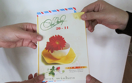 Phong bì ngày 20-11: Thầy giáo nói gì ?