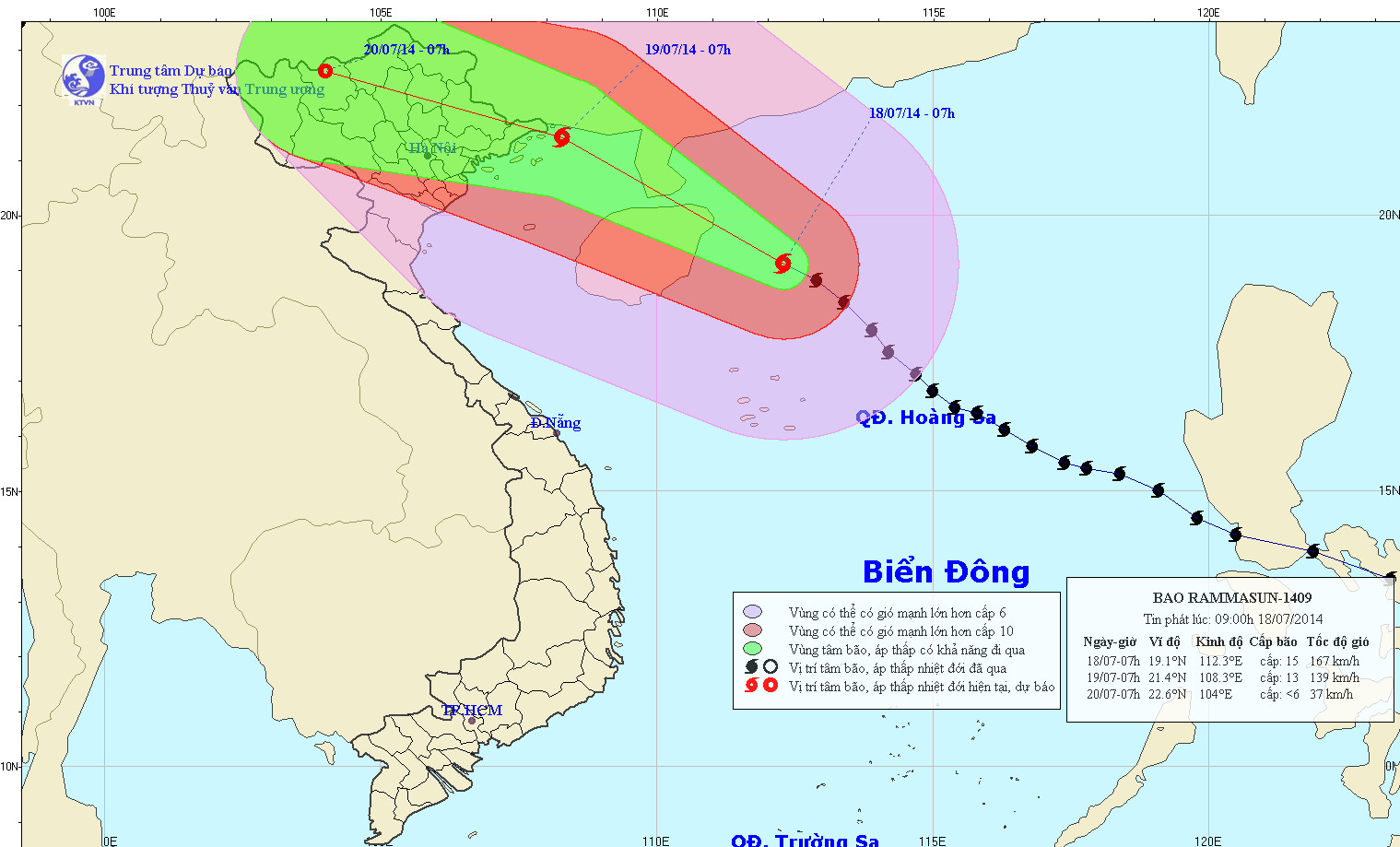 Tin bão số 2: Sáng mai, tâm bão sẽ đi vào khu vực biên giới Việt Trung