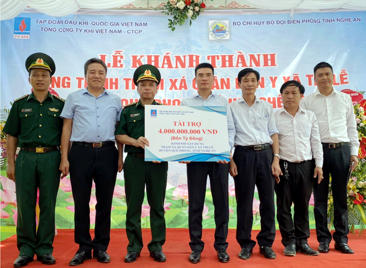PV GAS tài trợ 4 tỷ đồng xây dựng Trạm xá quân dân y xã Tri Lễ, Nghệ An