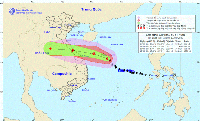 Miền Trung khẩn trương ứng phó với bão số 5