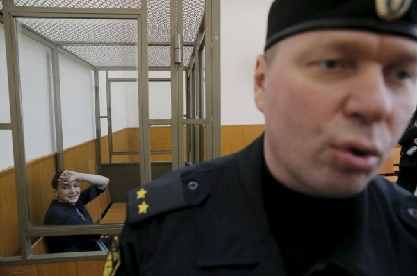 Svachenko khi nghe phán quyết từ tòa án. Ảnh: Reuters