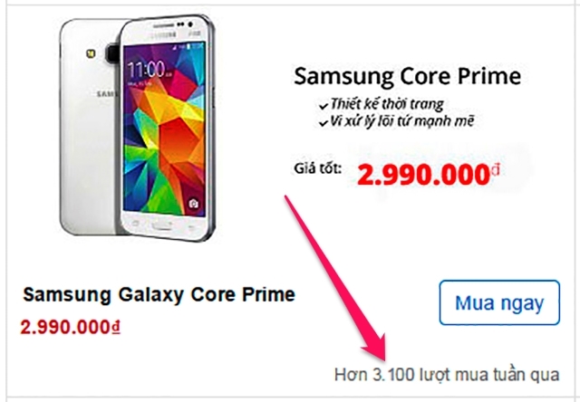 Core Prime là smartphone giá rẻ nhưng cấu hình lại 'cực khủng'