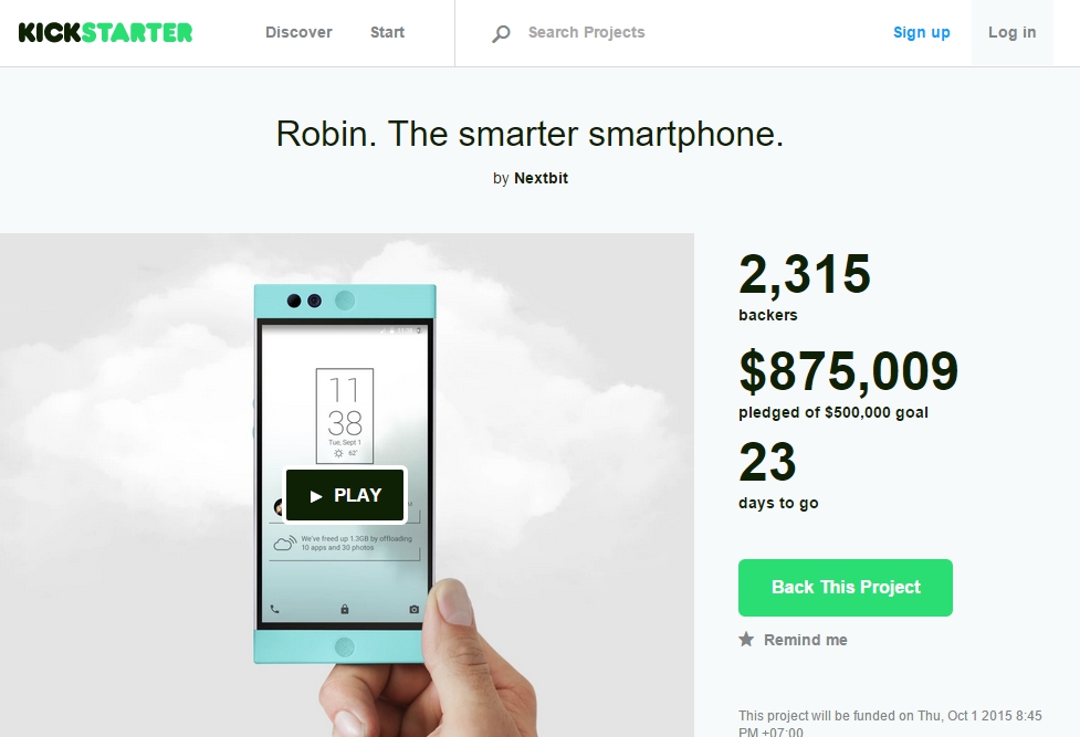 Nextbit Robin chạy Android 6.0 Marshmallow khi bán ra