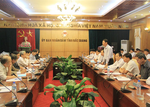 Lãnh đạo Bộ Khoa học và Công nghệ làm việc với tỉnh Bắc Giang