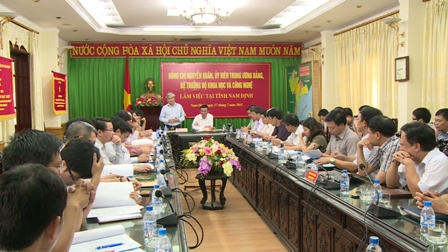 Bộ trưởng Bộ KH&CN Nguyễn Quân thăm và làm việc với UBND tỉnh Nam Định