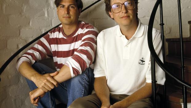 Hình ảnh của Steve Jobs và Bill Gates. Ảnh: Cbsnews