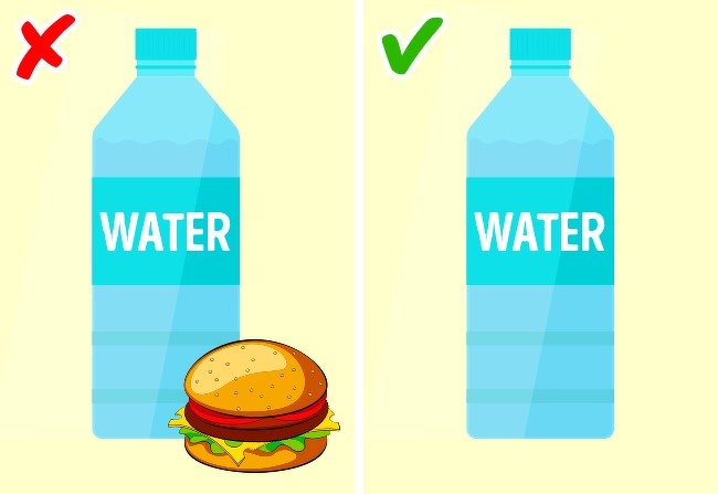 Tránh uống nước sau khi ăn 