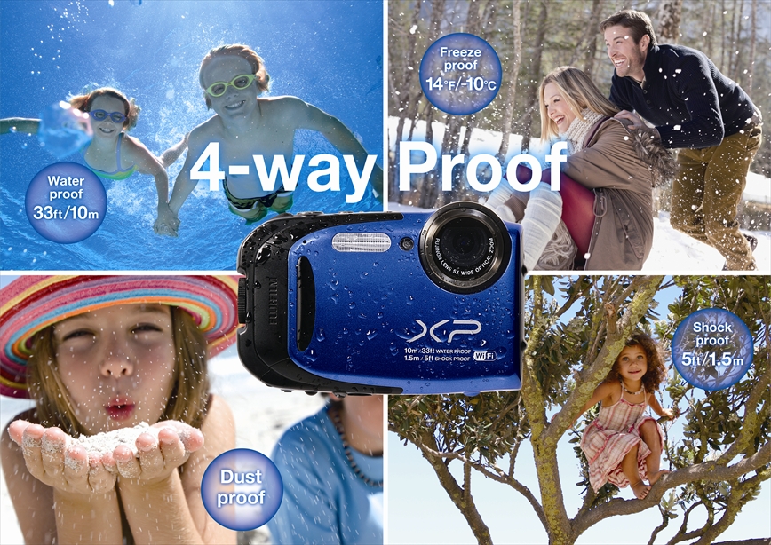 Máy ảnh giá rẻ Fujifilm XP70 là sản phẩm chống chịu nước và va đập tốt