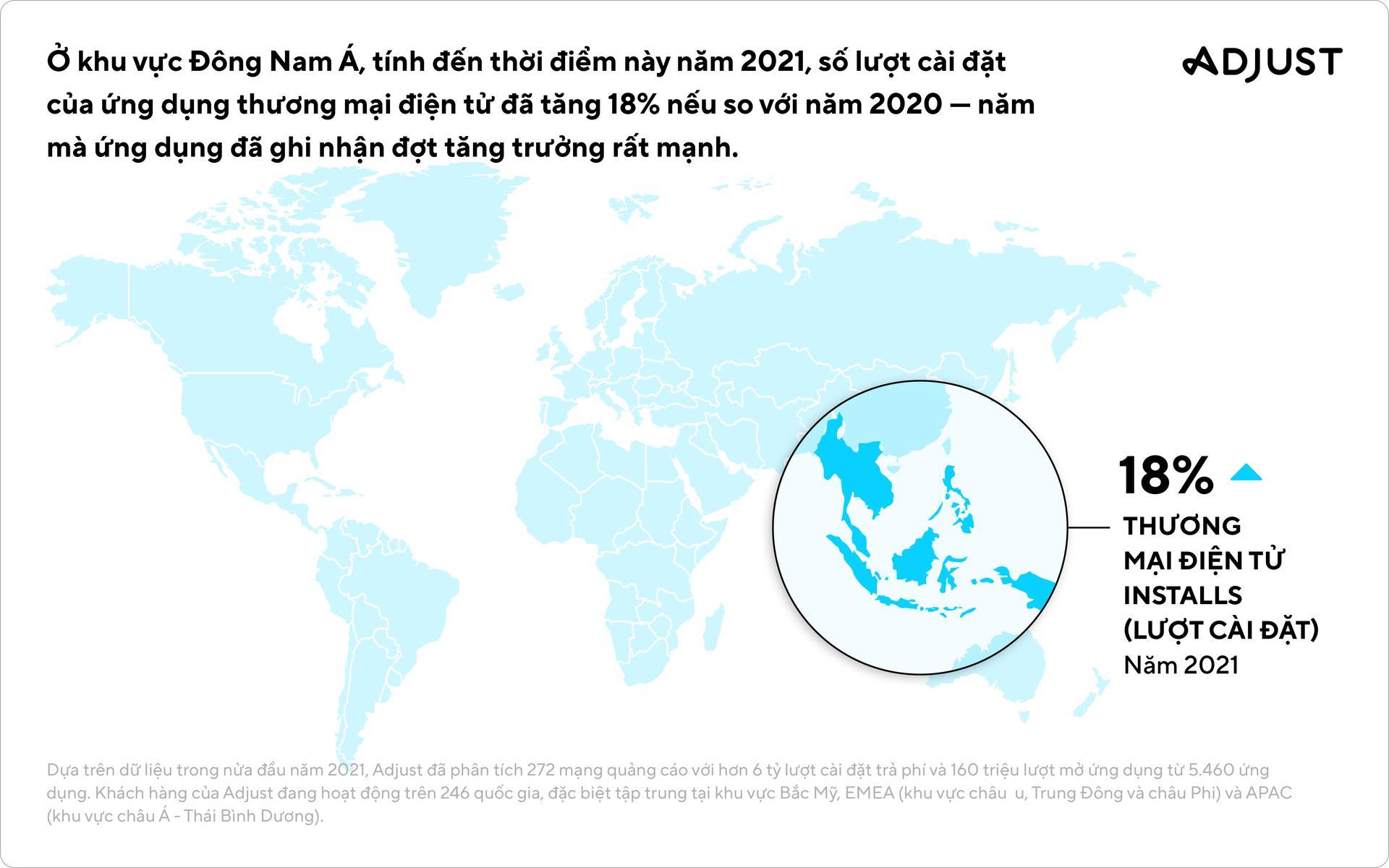 Đông Nam Á dẫn đầu phân khúc thương mại điện tử