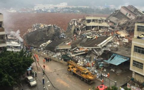 Hiện trường vụ lở đất tại Thâm Quyến, Trung Quốc
