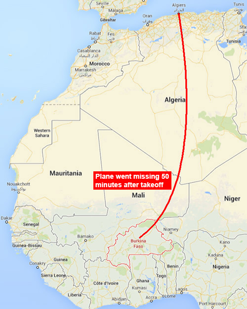 Air Algeria (Air Algeria), chính thức thông báo danh sách hành khách và phi hành đoàn máy bay AH5017 đã rơi tại vùng Tilemsi cách Gao 70km, nằm ở phía Đông Nam Mali.