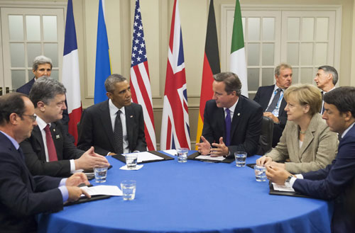 Các nhà lãnh đạo phương Tây tập trung thảo luận về cuộc khủng hoảng ở Ukraine. 