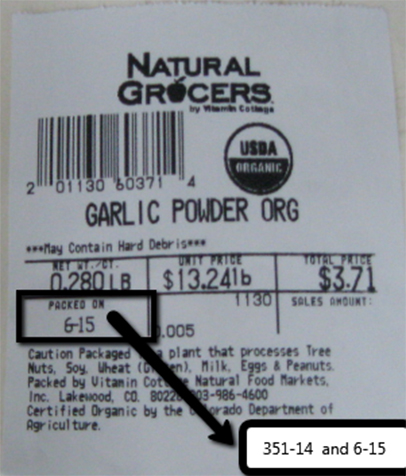 Bột tỏi nhập khẩu củ hãng Natural Grocers bị nghi ngờ nhiễm khuẩn