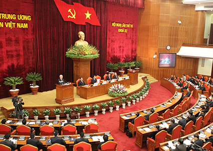 Phiên khai mạc Hội nghị lần thứ tư Ban Chấp hành Trung ương Đảng (khóa XI). Ảnh internet