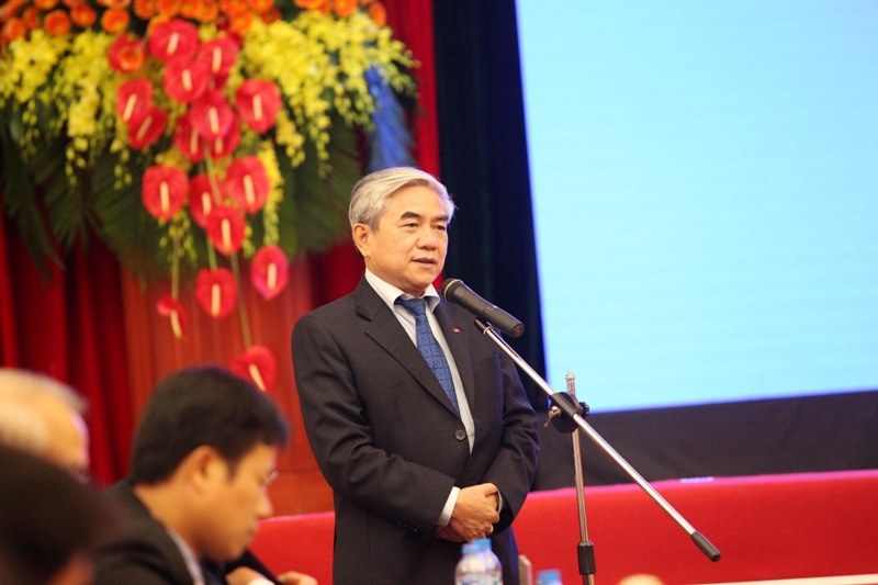 Bộ trưởng Bộ Khoa học và Công nghệ Nguyễn Quân phát biểu tại Gặp mặt các nhà khoa học trẻ tiêu biểu 2015