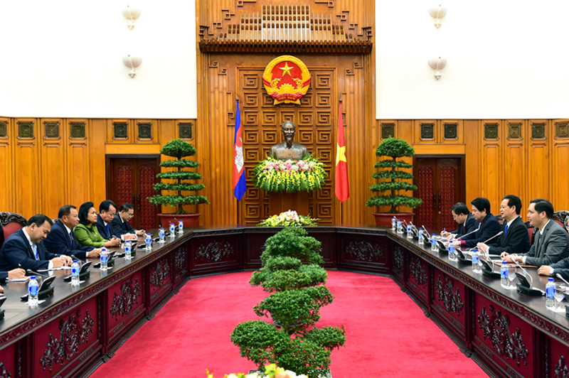 Thủ tướng Nguyễn Tấn Dũng đã hội kiến Chủ tịch Thượng viện Vương quốc Campuchia Say Chhum 