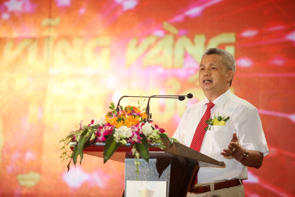 PGS. TS Trần Đáng - Chủ tịch hội Thực phẩm chức năng phát biểu tại lễ Kỷ niệm 9 năm Vina-Link Group 