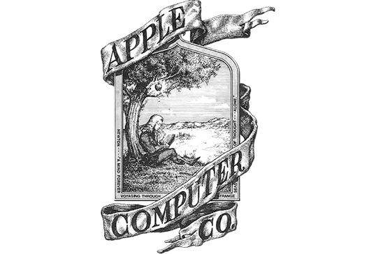 logo đầu tiên của Apple được thiết kế bởi Ronald Wayne. Ảnh: Mobie88