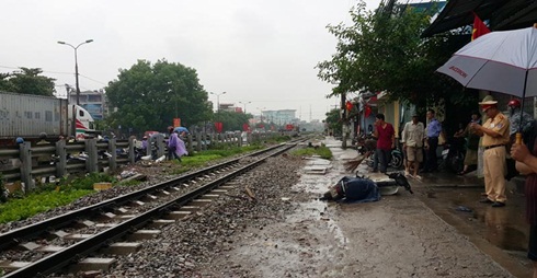 Hiện trường một vụ tai nạn giao thông đường sắt ở Hà Nội hồi đầu tháng 9