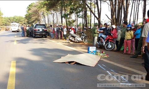 Hiện trường vụ tai nạn giao thông khiến 1 người tử vong ở Đắk Lắk