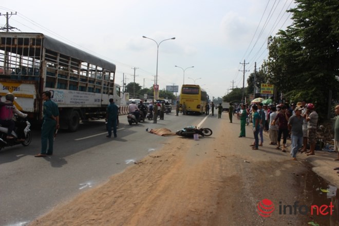 Hiện trường vụ tai nạn giao thông khiến 1 người thiệt mạng