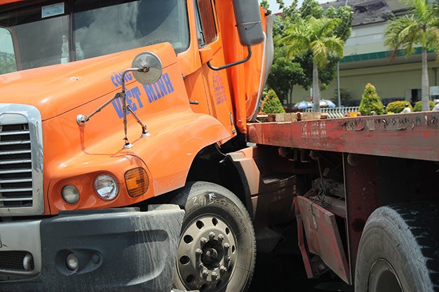 Chiếc xe đầu kéo container gây ra tai nạn giao thông kinh hoàng