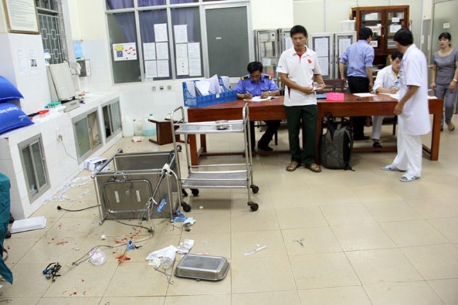 Hiện trường vụ truy sát tại Bệnh viện đa khoa Quảng Ngãi