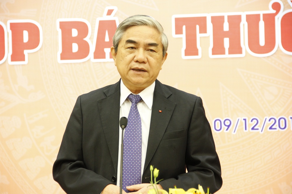 Bộ trưởng Nguyễn Quân chủ trì họp báo thường kỳ úy IV năm 2014