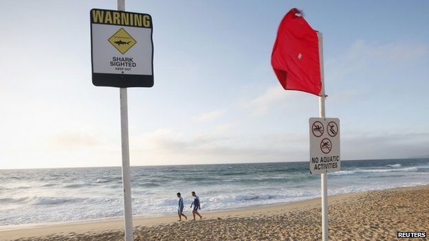 Các bãi biển miền Tây nước Úc gần đây xảy ra nhiều vụ cá mập tấn công người. Ảnh Reuters