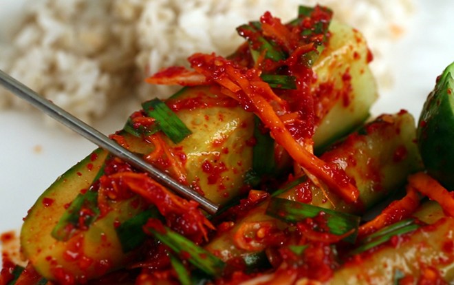 Kim chi dưa leo là món ăn truyền thống của Hàn Quốc