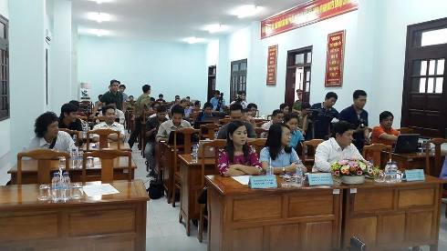Quang cảnh họp báo công bố cáo trạng vụ thảm sát ở Bình Phước