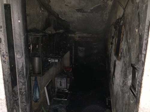 Đám cháy phát ra từ kho chứa đồ tầng 1 khu tập thể A3 Thành Công,