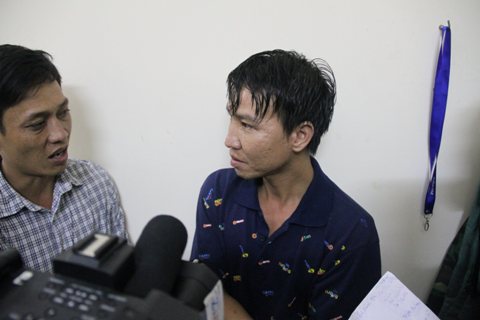 Anh Hoàng Văn Biên (29 tuổi, quê Hà Tĩnh) nạn nhân được cứu sống  trong vụ tàu Hoàng Phúc 18 chìm trên sông Soài Rạp