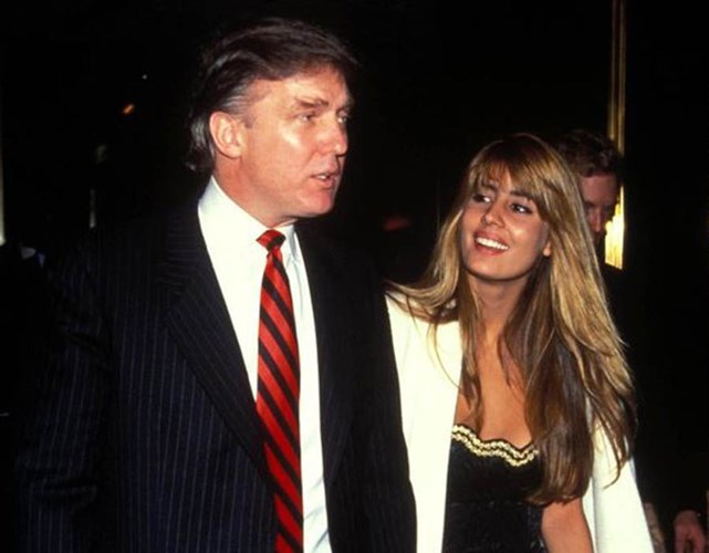  Tỷ phú Donald Trump và hoa hậu Maryland 1988 Rowanne Brewer. Ảnh: Kiến thức 