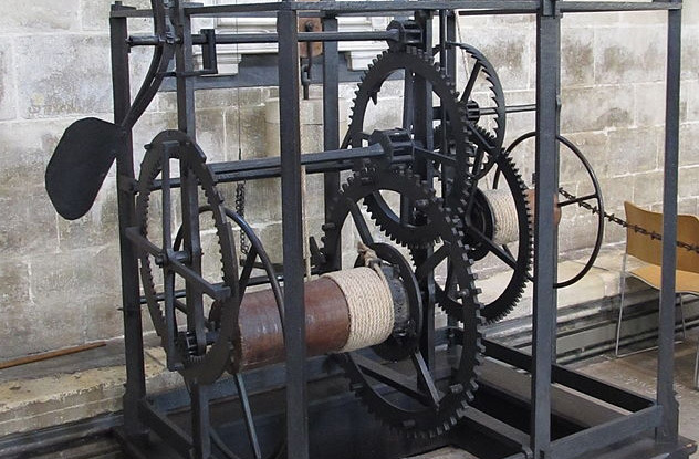 Chiếc máy đồ sộ này lại là một cổ vật độc đáo, là chiếc đồng hồ cơ khí cổ nhất còn hoạt động tới nay
