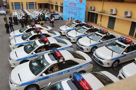 Công an TP Hà Nội đã tiếp nhận 44 xe Toyota Hybird trong sáng ngày 21/3