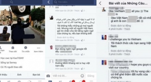 Nhiều bình luận trên các trang Facebook mạo danh thậm chí còn ‘mời gọi’ khủng bố IS tới Việt Nam (?!)